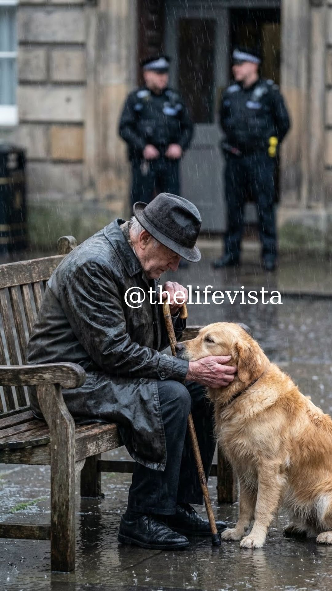 Azt hittem, egy öregembernek segítek a hidegből — egészen addig, amíg egy sáros katonai kutya odalépett, a fejét a kezére hajtotta, és felejthetetlenné változtatta a pillanatot