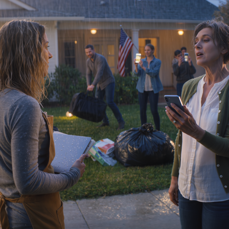 Otthon elzsibbadtam, amikor anyám élőben közvetített a testvéreimmel, minden cuccomat a kukába dobta, és kiabált, hogy 28 éves vagyok, és még mindig parazita módjára bújok a pincéjében, és azt mondta, azonnal menjek ki. A bátyám felrúgta a táskámat, hangosan nevetve: “Végre a vesztes eltűnt.” Egy szót sem szóltam, beültem az autómba, és azonnal elhajtottam. Hat hónappal később a postaládám 70 üzenettel robbant fel.