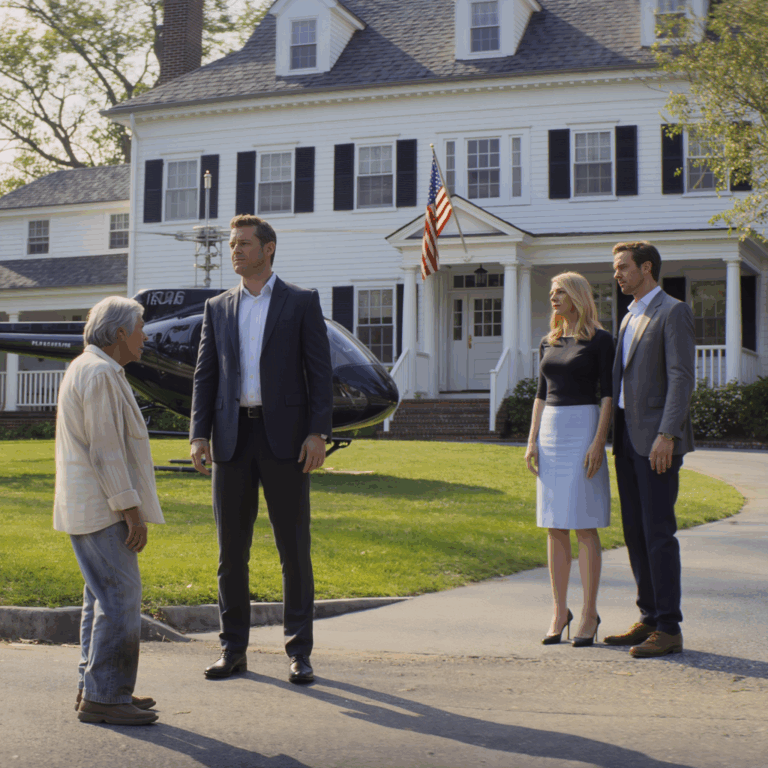 A farmom leégett, és a lányom “hajléktalannak” nevezett. Egy órával később egy helikopter landolt a tökéletes amerikai gyepén, és egy milliárdos lépett ki… Anyának hívott.