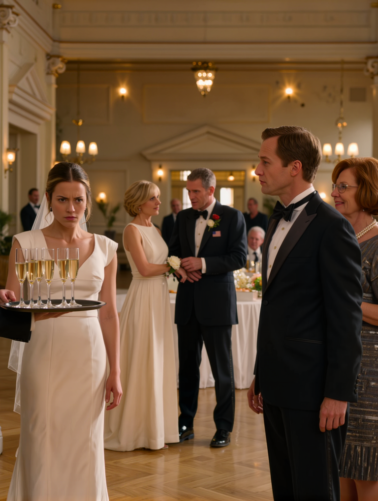 Az esküvőm napján a szüleimet találtam ülés nélkül, miközben a férjem családja mind a kilenc helyet elfoglalta a főasztalnál. Aztán az anyósom átnézte őket, és azt mondta: “Itt fent nem illének a helyük”, és amikor a férjem bólintott, én egy pezsgőpohárért nyúltam – még vacsora előtt 200 vendég elcsendesedett, és az anyja mosolya eltűnt.