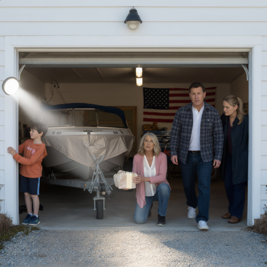 A 8 éves unokám félt az új mostohaanyjától – aztán adott nekem egy cetlit: “Nézz a garázs alatti csónak alá.”